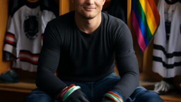 Jogador abertamente gay fala sobre humor, apoio e momentos inusitados nos times de hóquei
