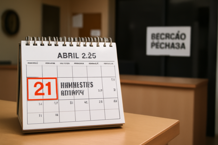 Com o feriado de Tiradentes na terça, serviços do Sinthoresp param também na segunda, dia 20. Saiba como se organizar.