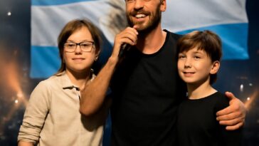 O astro pop compartilha momentos especiais com Matteo e Valentino durante sua turnê em Córdoba