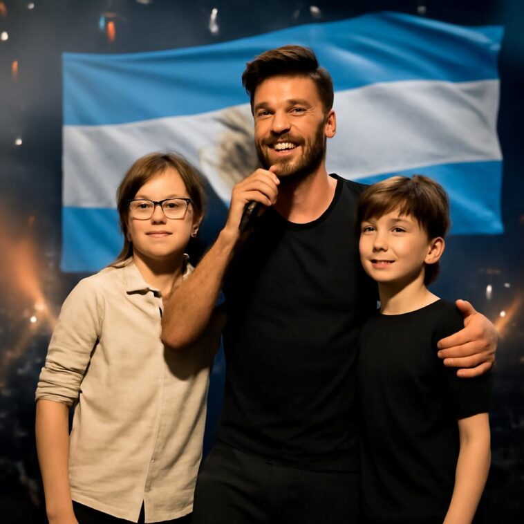 O astro pop compartilha momentos especiais com Matteo e Valentino durante sua turnê em Córdoba