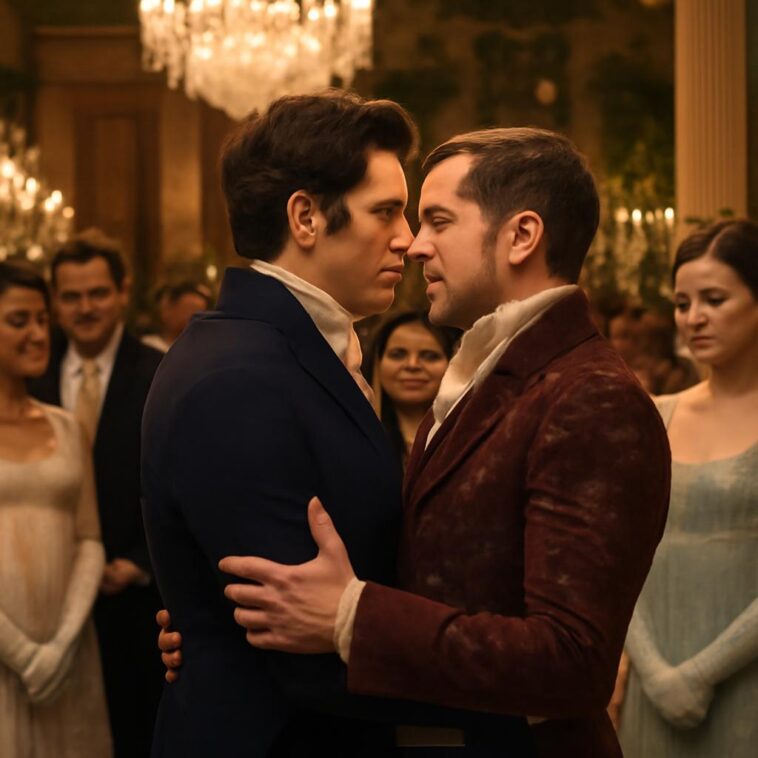 Julia Quinn celebra a inclusão de casal queer na série da Netflix, destacando a força do amor e do luto na trama