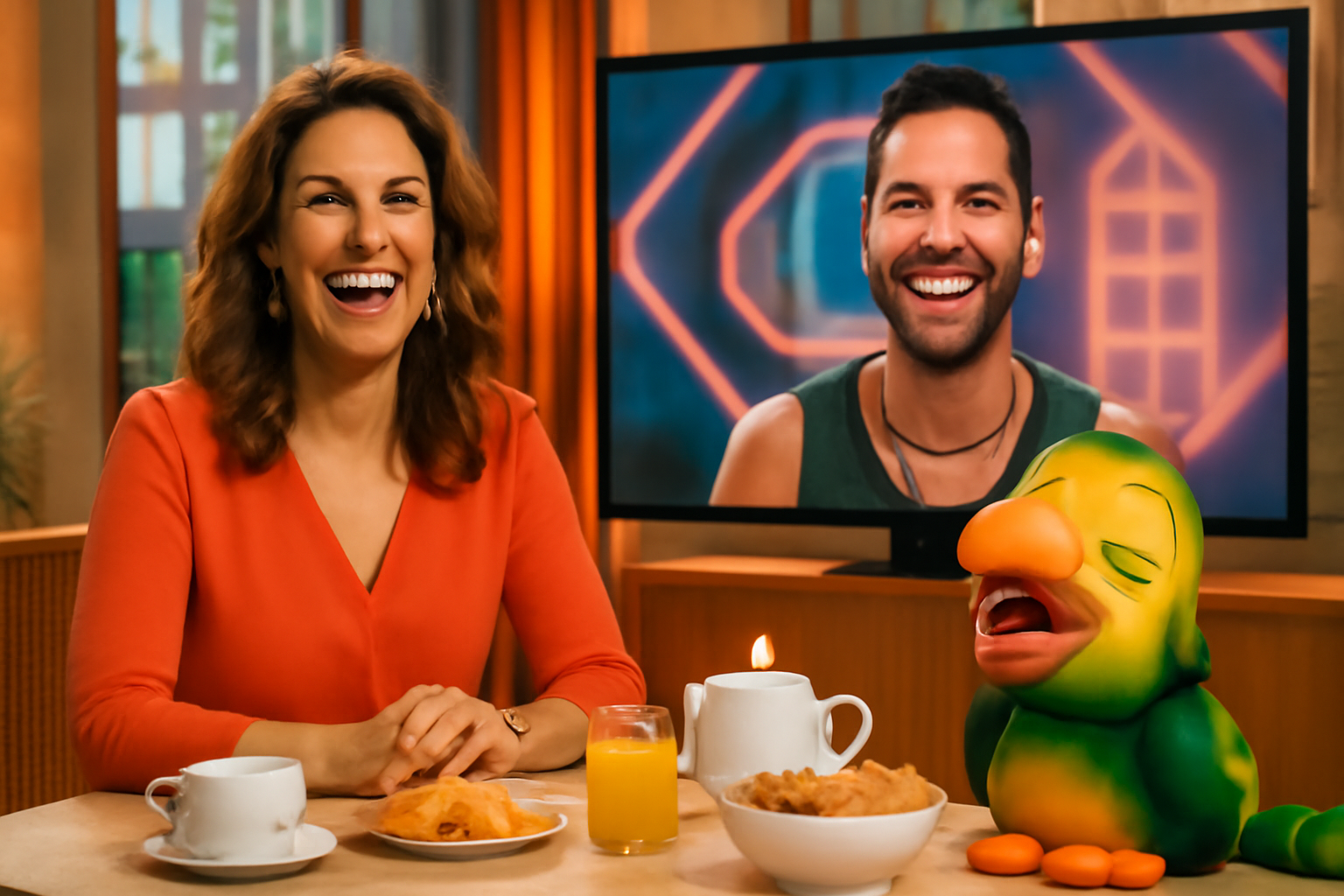 Apresentadora virou assunto após Jordana não perceber um trocadilho no café da manhã pós-eliminação. Entenda por que a cena repercutiu.