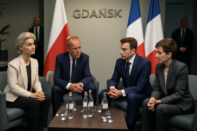 Busca por “pl” cresce com a visita de Emmanuel Macron a Gdańsk e o novo eixo Polônia-França. Entenda o que está em jogo.