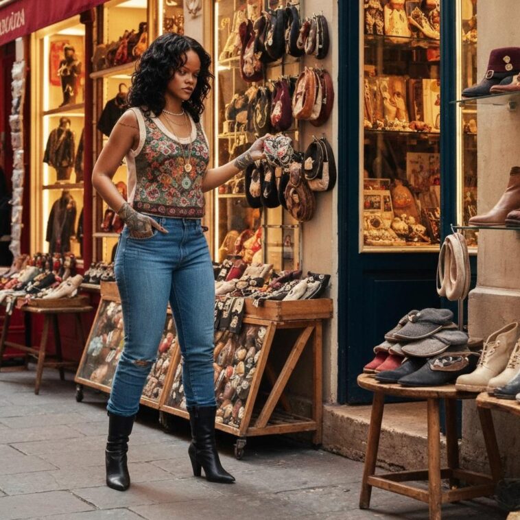 Estilo único da diva Fenty Beauty celebra acessórios dos anos 80 com atitude e sofisticação