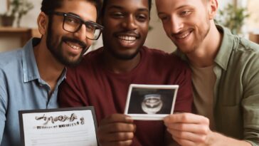 Casal gay e seu parceiro vivem relação a três e agora querem adotar criança, mostrando que amor não tem limites