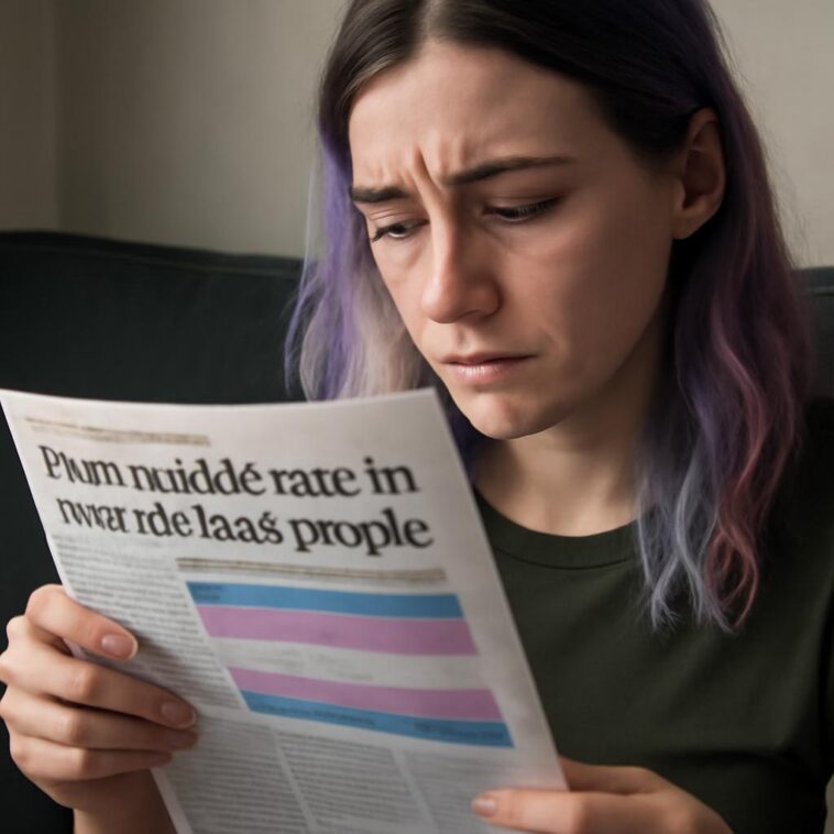 Estudo aponta que quase metade das mortes preveníveis por suicídio são de jovens trans, evidenciando urgência por apoio e políticas inclusivas