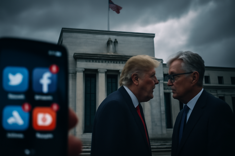 Postagem com imagem do chefe do Fed na lixeira reacende a disputa sobre juros nos EUA e ajuda a explicar por que Jerome Powell está em alta.