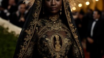 Modelo sudanesa-americana transforma o tapete vermelho em manifesto artístico e de esperança