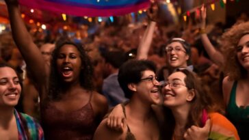 Após o desfile, a noite se transforma em palco drag e dancefloor acolhedor na Pride de Agen