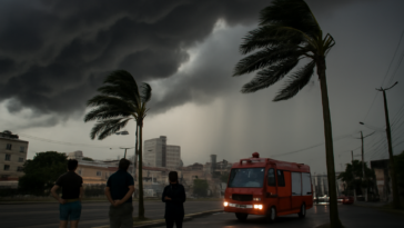 Frente fria muda o tempo no Rio Grande do Sul, com rajadas de até 90 km/h, chuva e risco de tempestades; entenda o cenário.