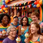 Evento gratuito reúne jovens LGBTQIA+ para celebrar Pride Month com sorvetes deliciosos em Boston, EUA