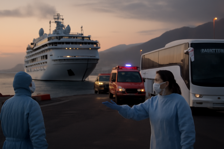 Navio com casos de hantavírus deve atracar em Tenerife neste domingo, com retirada por aviões de vários países. Entenda o plano.