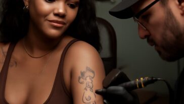 Cantora celebra maternidade com tatuagem exclusiva criada pelos seus três filhos