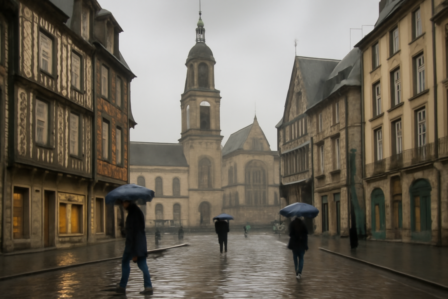 Cidade francesa de Rennes entrou em alta após previsão indicar céu encoberto, névoa e pancadas neste 10 de maio. Entenda o cenário.