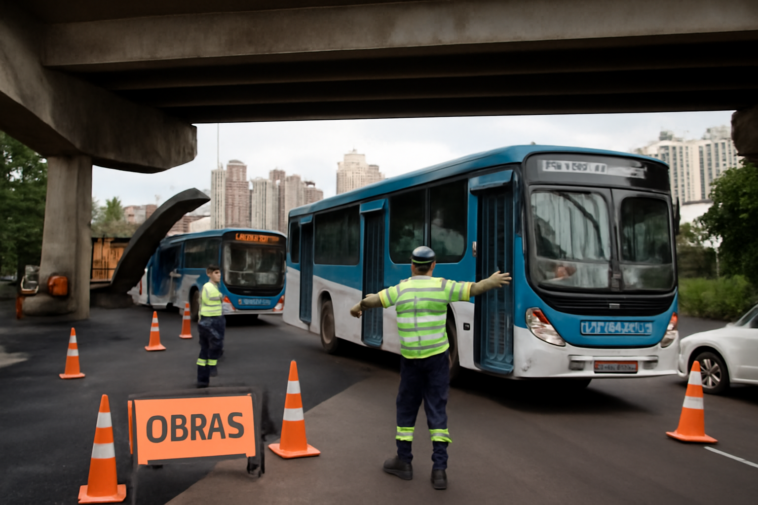 Interdição no trevo do Jundiaí-Mirim começa na segunda (18) e muda rotas de 3 linhas por 15 dias; entenda os impactos.