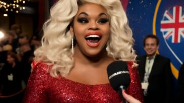 Drag queen e ex-participante do RuPaul's Drag Race UK anuncia pontos do Reino Unido em momento de representatividade