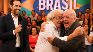 Apresentador recebeu Dedé Santana no Caldeirão e conduziu a surpresa com Renato Aragão; saiba por que o momento virou assunto.