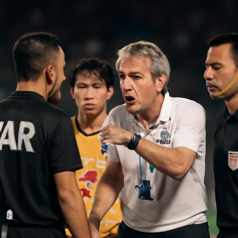 Após derrota polêmica, treinador levanta dúvidas sobre imparcialidade do VAR e defende seus jogadores