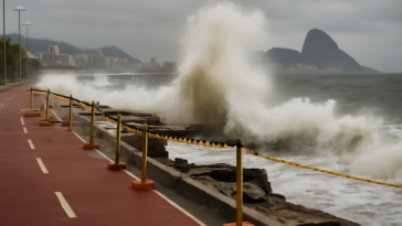 Avanço do mar voltou a causar danos na Praia da Macumba, no Rio, e manteve a Ciclovia Tim Maia fechada; entenda o cenário.