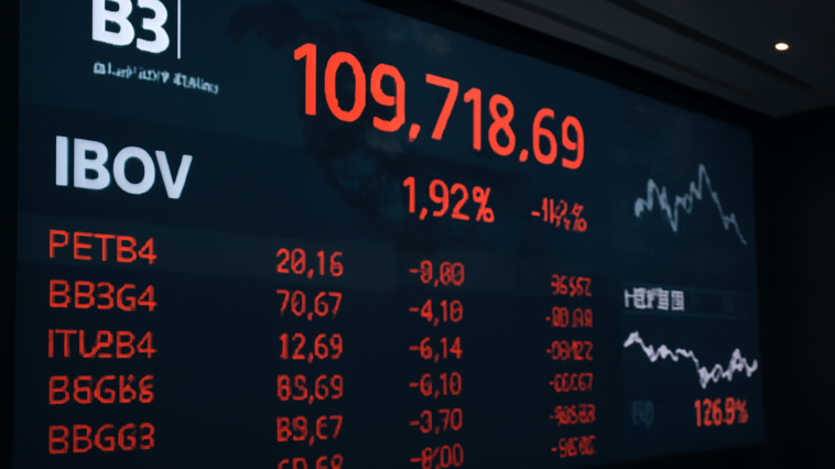 Bolsa brasileira abriu junho em queda e perdeu força com petróleo em alta, dólar perto de R$ 5 e pressão geopolítica; entenda o cenário.