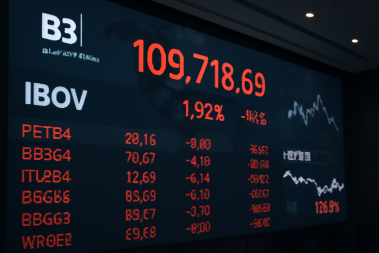 Bolsa brasileira abriu junho em queda e perdeu força com petróleo em alta, dólar perto de R$ 5 e pressão geopolítica; entenda o cenário.